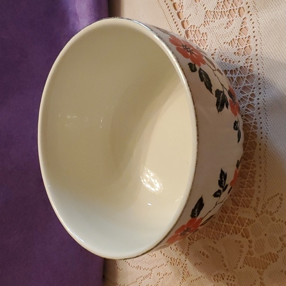 1930s Antique Hall China Red Poppy Radiance Bowl - Picture 4 of 5